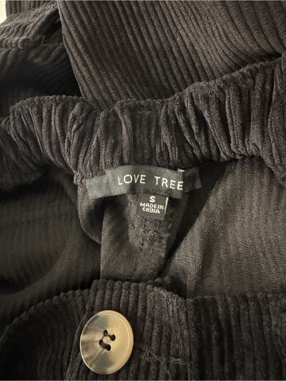 Love Tree Black Corduroy Cargo Pants - Picture 6 of 7